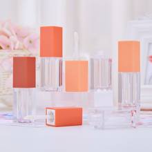 24/50pcs 4ML Square Empty Lip Gloss Tube Orange Red Frosted Lid Clear Bottle Cosmetic Portable Refillable Lip Balm Lipgloss Tube 2024 - buy cheap