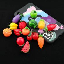 10pcs/Lot 3d Resin Fruit Vegetable Charms For Bracelets Necklace Earring   Jewelry Making DIY Craft Pendants  Handmade Dollhouse 2024 - buy cheap