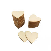 Wood Hearts Square Round Hexgon Natural Unfinished Wood Heart Cutout Shape for DIY Craft Wedding Party Decoration 2024 - buy cheap