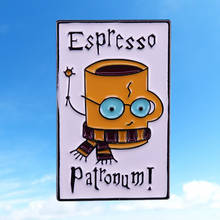 HP Harry-taza de café con gafas y bufanda, insignia de broche de té con broche, esmalte, Pin 2024 - compra barato