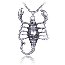 vintage punk necklace men stainless steel Box chain Scorpion pendant jewelry hip hop bijoux corrente masculina 2024 - buy cheap