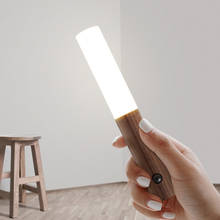 Sensor infrarrojo LED fotosensible, lámpara nocturna recargable por USB, inalámbrica, para mesita de noche, armario, lámpara de pared, novedad 2024 - compra barato