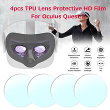 Protetor de lente para oculus quest 2, protetor de lente tpu para oculus quest 2, alta definição, à prova de poeira, filme hd transparente, 4 peças, envio direto 2024 - compre barato