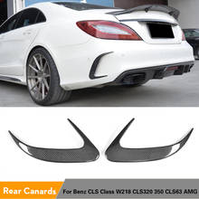 Carbon Fiber Rear Bumper Canards Sticker Decoration Vent Wings for Mercedes Benz CLS-class W218 Sedan 4-Door 2015 - 2017 2024 - buy cheap