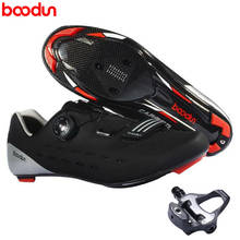 Boodun-tênis de ciclismo profissional, sapato de corrida de bicicleta de fibra de carbono, auto-travável, ultraleve, antiderrapante, roupa de ciclismo profissional 2024 - compre barato