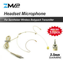 Конденсаторный микрофон для беспроводной системы Sennheiser, 10 шт./лот, разъем 3,5 мм 2024 - купить недорого