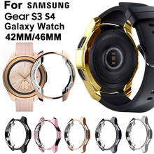 Soft Silicone TPU Watch Case for Samsung Gear S3 Galaxy Watch 46mm 42mm Electroplated Protective Cover Film Watch Accessories 2024 - buy cheap