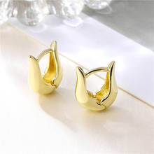 WTLTC New Fashion U Shaped Hoop Earrings For Women Chic Small Charms Earrings Hoops Statement Geometric Earrings Wholesale 2024 - buy cheap