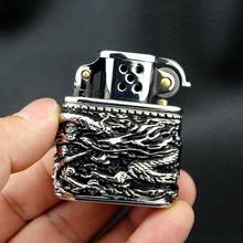 Armor Dragon Silver Black Pure Copper Shell Kerosene Lighter Smoking Accessories for Weed Tobacco Accessories Gadgets for Men 2024 - buy cheap