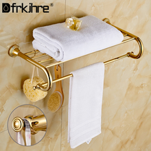 Bathroom Towel Rack Antique Towel Holder Wall Mounted Folding Towel Hanger Fashion Storage Towel Shelf With Hooks Accessories 2024 - buy cheap