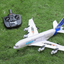 Wltoys-avión teledirigido de ala fija, Avión de control remoto 3CH 2,4G EPP, RTF Airbus A380, doble potencia, planeador, helicóptero de juguete 2024 - compra barato