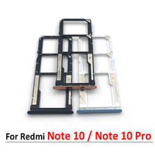 Держатель лотка для SIM-карты для Redmi Note 10 / Note 10 Pro, лоток для Sim-карты, детали для ремонта розетки 2024 - купить недорого