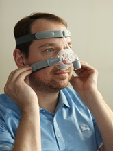 CPAP назальная маска с регулируемым головным убором и пряжкой для CPAP автоматический CPAP BPAP аппарат против храпа терапия сна CPAP назальная маска 2024 - купить недорого