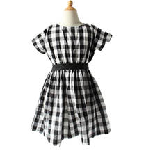 3 To 16 Years Kids and Teen Girls Summer Plaid Mid Length Dress 2021 New Fashion Children Cotton Casual Clothing Elegant, #9325 2024 - buy cheap