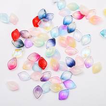 Fashion 10 pcs/bag 19x13mm Multi Gradient Color Glass Beads Petal-shaped With Hole Sew On Beads Handmade Jewelry Accessories 2024 - buy cheap