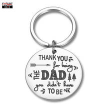 Fathers Day Gifts for Dad Stepfather Birthday Gifts Keychain for Step Daddy Thank You for Being My Dad Men Key Ring Adoptive Dad 2024 - buy cheap