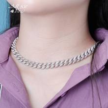 ALLICEONYOU 9mm Iced Out Micro Pave Cubic Zirconia Necklace Cuban Chain Hip Hop  High Quality Fashion Jewelry Women For Gift 2024 - buy cheap