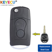 KEYECU New Replacement Modified Folding Flip Remote Car Key Shell Case Fob 2 Button for SsangYong Actyon, SUV, Rexton 2024 - buy cheap