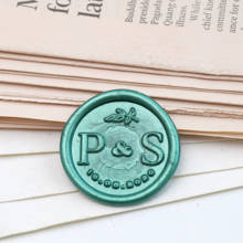 Custom wax seal stamp 2 initials Customized wax sealing Personalized antique sealing stamp for wedding invitation envelop 2024 - buy cheap