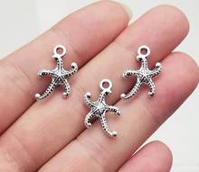 40pcs/lot--12x19mm, starfish cham,Antique silver plated starfish charms,DIY supplies, Jewelry accessories 2024 - buy cheap