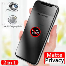 Protector de pantalla para iPhone, vidrio templado mate esmerilado 9H, privacidad, antiespía, para iPhone X, XR, XS, 11 Pro, 12, 13, mini Max, 6, 7, 8 Plus 2024 - compra barato