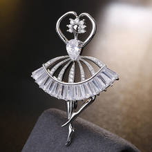 LADYCHIC-broche de cristal para chica bailarina, joyería de circonita AAA, accesorios románticos de baile, LH1031 2024 - compra barato
