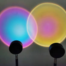 Usb arco-íris projetor pôr do sol nightlights coffee shop bar decoração para casa lâmpada quarto atmosfera luz led night light 2021