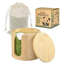 Almohadillas desmaquillantes reutilizables, almohadillas de algodón de bambú para limpieza Facial, con tubo de bambú, 16 unidades 2024 - compra barato