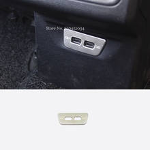 For VW Volkswagen Golf 8 MK8 2020 2021 Car Accessories LHD Stainless Silvery Car rear Charging USB interface frame Cover Trim 2024 - buy cheap