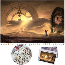 MOMEMO Time Wheel Wooden Adults Wooden 1000 Pieces Puzzles 1000 Pieces Jigsaw Puzzles Fantasy Landscape 1000 Pieces Puzzles Toys 2024 - buy cheap