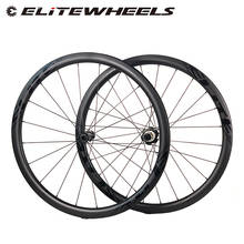 Elite wheels conjunto de rodas de bicicleta 700c com disco de freio a disco, 40mm de profundidade, compatível com sistema de catraca sem câmara de ar, cubo de 36t para rodas de bicicleta de corrida 2024 - compre barato