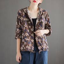 Рубашка женская в китайском традиционном стиле, с длинными рукавами, свободная, винтажная, FF2940, 2020 2024 - купить недорого
