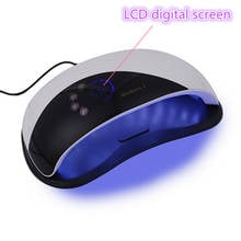 120W LED Nail Lamp for Manicure Nail Dryer Machine UV Lamp For Curing UV Gel Nail Polish With Motion sensing LCD Display 2024 - buy cheap
