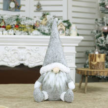 Muñeco de tela de Santa hecho a mano, muñeco de Navidad sin rostro, gnomo, árbol de Navidad, regalo de cumpleaños para el hogar, decoración de vacaciones de Navidad 2024 - compra barato