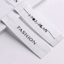 Wholesale customized garment labels/woven labels/main label/embroidered tag loop fold 1000pcs 2024 - buy cheap