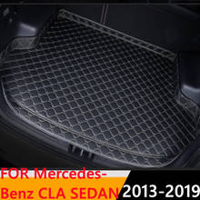 Sinjayer-alfombrilla impermeable para maletero de coche, forro de almohadilla de carga lateral alto, apto para mercedes-benz, CLA, SEDAN, 2013, 2014-2019 2024 - compra barato