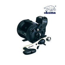 Okuma-carrete De Pesca De tambor con cuentametros, rueda De aleación De aluminio, para curricán, mano izquierda y derecha, 2BB 5,1: 1 2024 - compra barato
