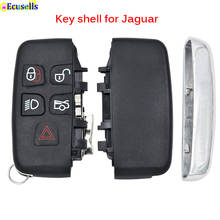 Funda inteligente para llave de mando a distancia, 5 botones, Para Jaguar XJ, XF, XKR, XE, XK, f-type, F, PACE, con logotipo 2024 - compra barato