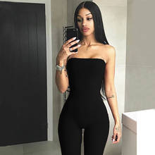 Black Skinny Strapless Tube Romper Sleeveless Streetwear Catsuit Women Bodycon Playsuit Jumpsuit Clothes Clothing 2024 - buy cheap