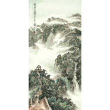 Arte de rolagem asiática para parede, arte de decoração caseira fengshui, pintura de rolo de seda tradicional chinesa para parede-grande parede 2024 - compre barato