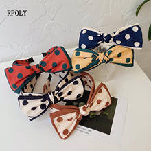 PROLY New Fashion Women Headband Big Bow Knot Hair Band Classic Point Dot Headwear Adult Turban Hair Accessories Wholesale 2024 - buy cheap