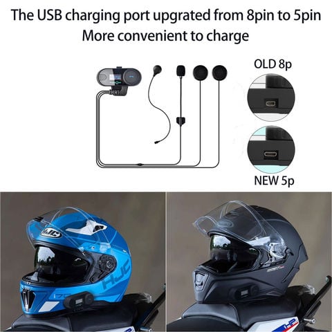 Гарнитура для мотоциклетного шлема FreedConn TCOM-SC, Bluetooth-система связи с ЖК-экраном, 2 шт. 2022 - купить недорого