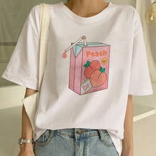 New Women Tshirt Cute Cartoon Fruit T Shirt Women Harajuku Kawaii Short Sleeve T-shirt 90s Tshirt Fashion Top Tees Female 2024 - buy cheap