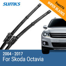 Suportes do limpador para skoda octavia, 24 "& 19" ajuste de braços do botão de pressão/pino lateral 2004 para 2017 2024 - compre barato