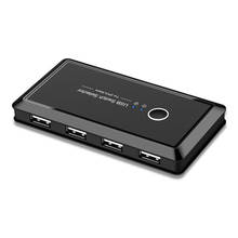 Caja de interruptor KVM para teclado, conmutador 2x4 USB 2,0, periférico para compartir, 2 unidades 2024 - compra barato