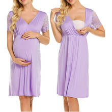 Шорты; Лидер продаж; пижамы для беременных; пижамы для кормящих беременных; ночная рубашка для грудного вскармливания; элегантное платье для кормящих мам 2024 - купить недорого