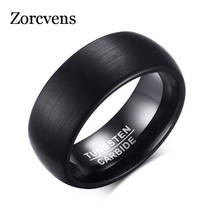 KOtik Black Punk Men's Rings Free Gift Box Fashion 8MM Tungsten Carbide Beveled Edges Promise Wedding Party Rings Jewelry 2024 - buy cheap