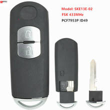 Keyecu Smart Remote Key Fob 433Mhz PCF7953P 2 Button for Mazda 2, 3, 3MPS, 6, CX3, CX5 from 2010-2017 SKE13E-02 2024 - buy cheap