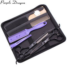 Professional Scissors Set 5.5" 6.0" Purple Dragon Black Hair Scissors Hair Cutting Shears Thinning Shears Haircut Scissors Z9030 2024 - buy cheap