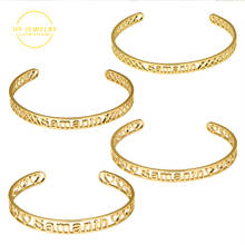 Pulseira personalizada com nome da placa de identificação, braceletes de punho personalizados em aço inoxidável rosê, ouro, jóias para presentes femininos e masculinos 2024 - compre barato